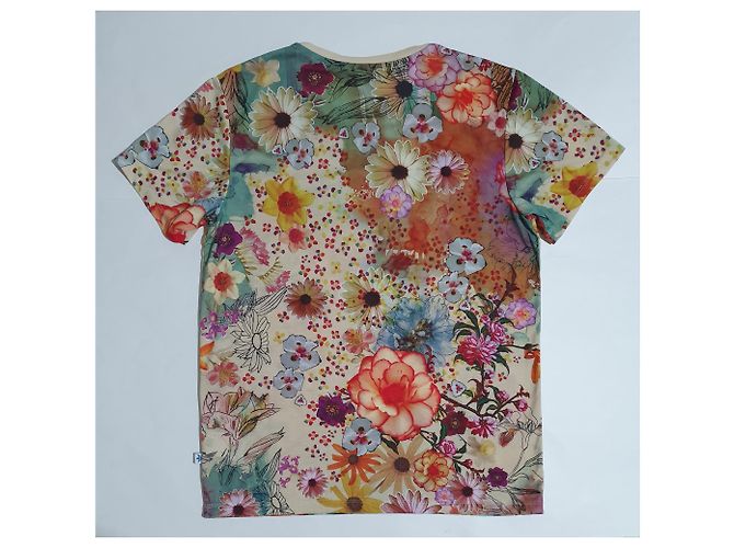 T-shirt Adidas floreale multicolore - vista 3