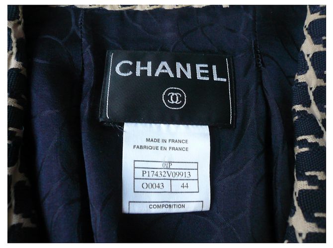 CHANEL Jacket Style Hahn Fuß T.44 Marineblau - Ansicht 3
