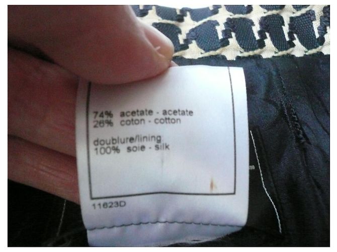 CHANEL Jacket Style Hahn Fuß T.44 Marineblau - Ansicht 4