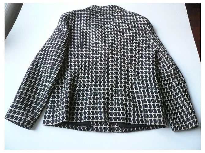 CHANEL Jacket Style Hahn Fuß T.44 Marineblau - Ansicht 6