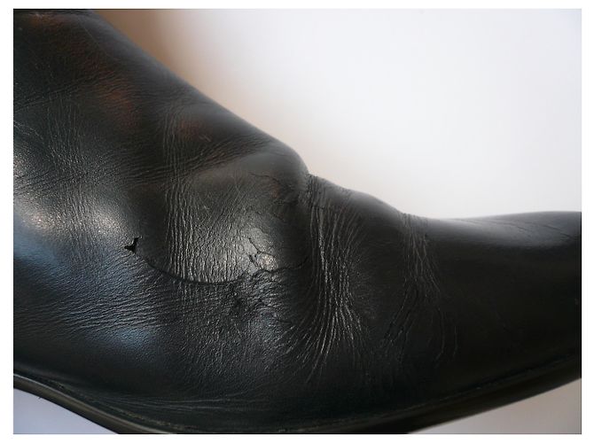 Hermès HERMES Men's leather boots T41,5 IT Black - view 3