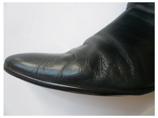 Hermès HERMES Men's leather boots T41,5 IT Black - view 5
