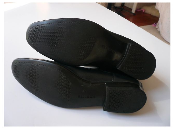 Hermès HERMES Men's leather boots T41,5 IT Black - view 7