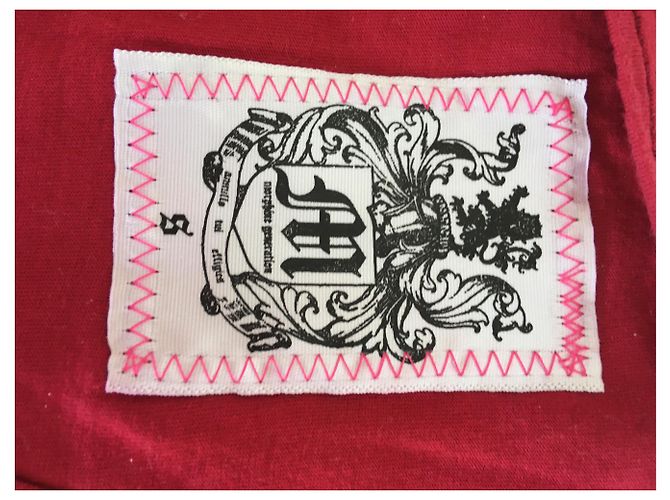 Autre Marque Camiseta sin mangas de algodón roja con motivo de calavera - vista 3