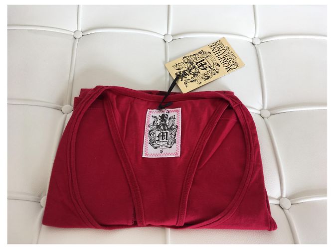 Autre Marque Camiseta sin mangas de algodón roja con motivo de calavera - vista 9