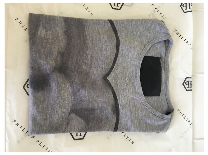 Camiseta Philipp Plein Punish Me Corazón Gris Algodón - vista 9