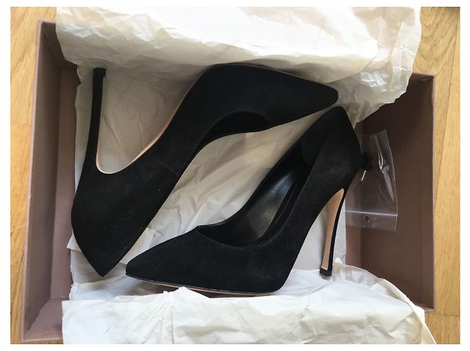 Décolleté Gianvito Rossi Nere Nubuck 36 Nero - vista 2