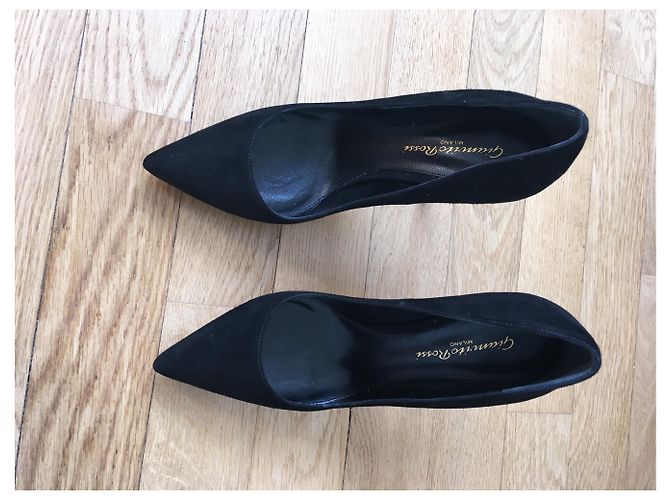 Décolleté Gianvito Rossi Nere Nubuck 36 Nero - vista 3