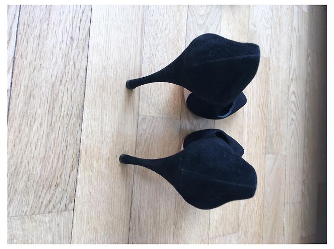 Décolleté Gianvito Rossi Nere Nubuck 36 Nero - vista 4