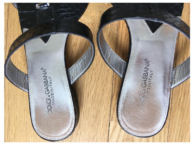 Dolce & Gabbana Python Wedges Schwarz - Ansicht 4