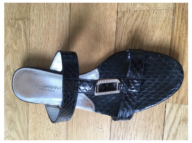 Dolce & Gabbana Python Wedges Schwarz - Ansicht 5