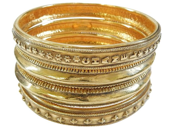 Bracciale quadruplo vintage Chanel D'oro - vista 3