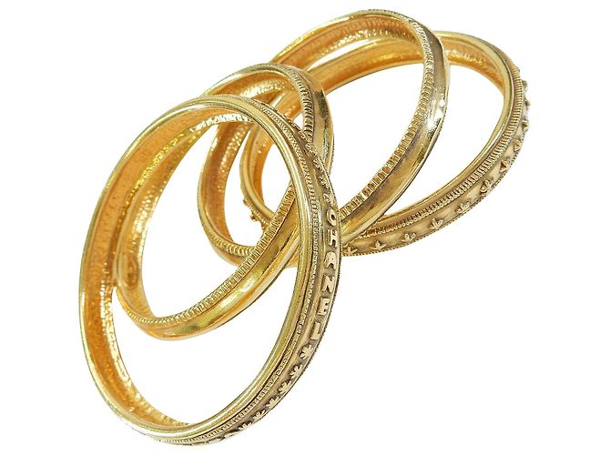 Bracciale quadruplo vintage Chanel D'oro - vista 6