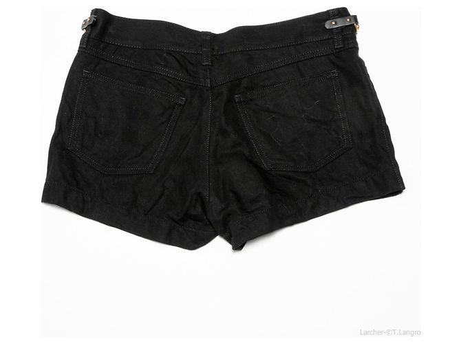 Pantaloncini Gucci Horsebit Neri Cotone 36 FR Nero - vista 2