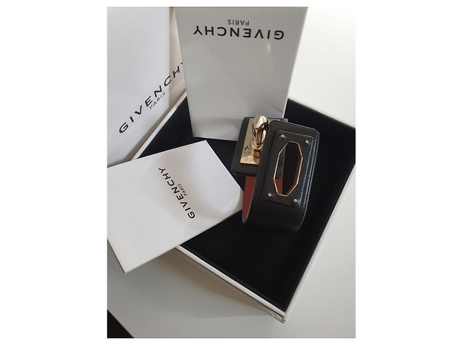 Bracciale Givenchy Dore in corno nero in pelle di agnello - vista 5