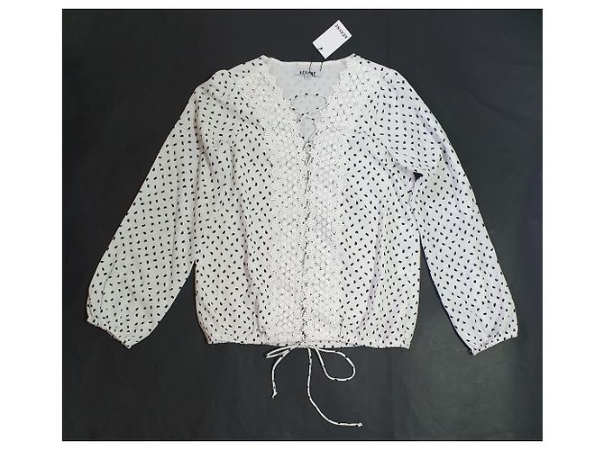 Autre Marque Aéryne Bluse Weiß Bunt Polyester Größe S Mehrfarben - Ansicht 3