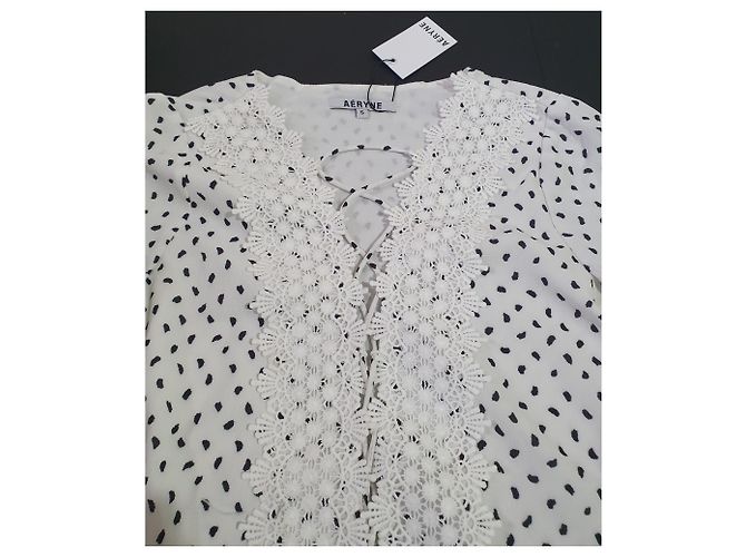 Autre Marque Aéryne Bluse Weiß Bunt Polyester Größe S Mehrfarben - Ansicht 4