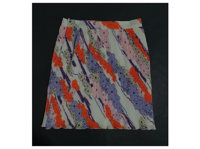 Falda floral plisada Carven Multicolor - vista 2
