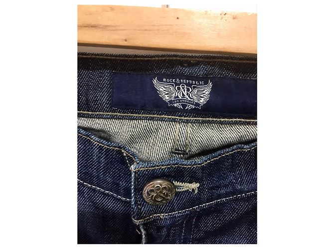 Victoria Beckham Vaqueros bootleg Rock & Republic Azul - vista 2