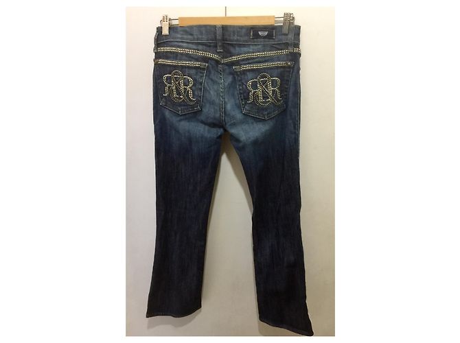 Victoria Beckham Vaqueros bootleg Rock & Republic Azul - vista 4