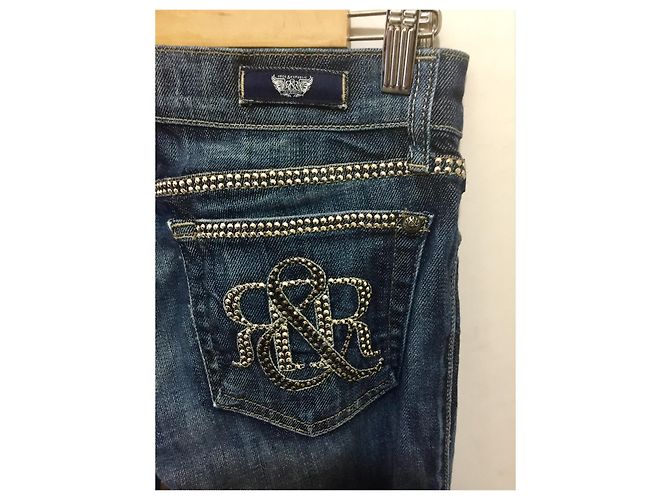 Victoria Beckham Vaqueros bootleg Rock & Republic Azul - vista 5