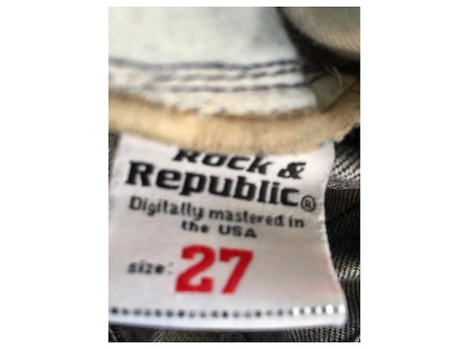 Victoria Beckham Vaqueros bootleg Rock & Republic Azul - vista 6