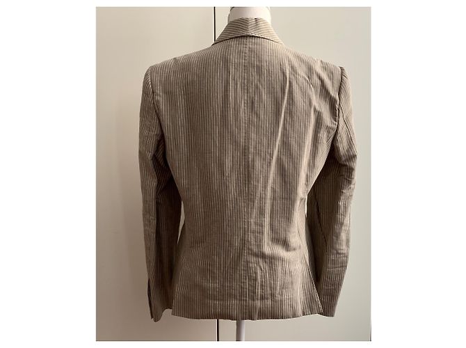 Roberto Cavalli Giacca blazer a righe Beige - vista 12