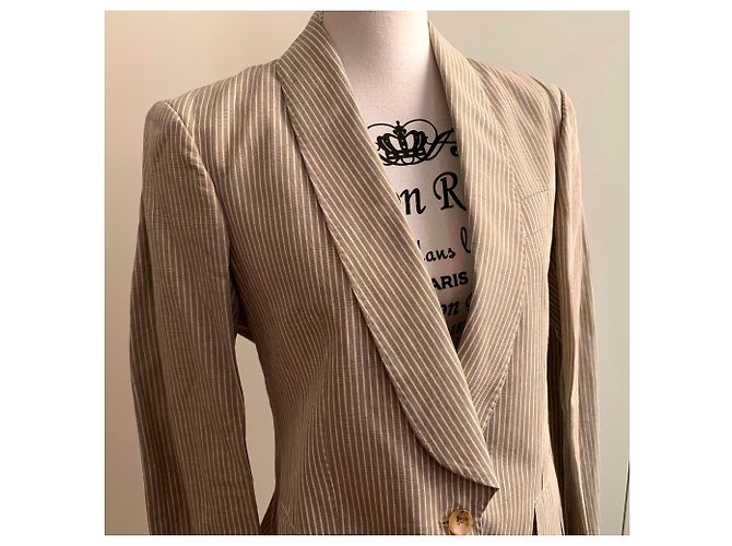Roberto Cavalli Giacca blazer a righe Beige - vista 15
