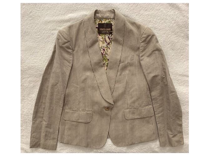 Roberto Cavalli Giacca blazer a righe Beige - vista 3