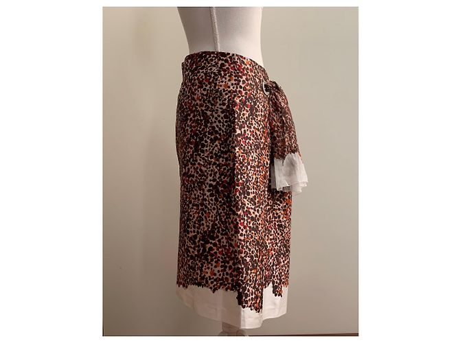 Salvatore Ferragamo Falda asimétrica de tafetán de seda estampada - vista 14