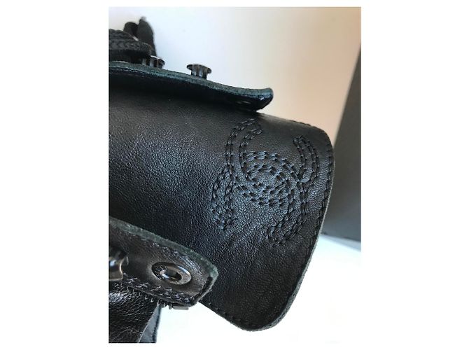 Chanel Bottes à lacets de combat noires avec boîte - vue 7