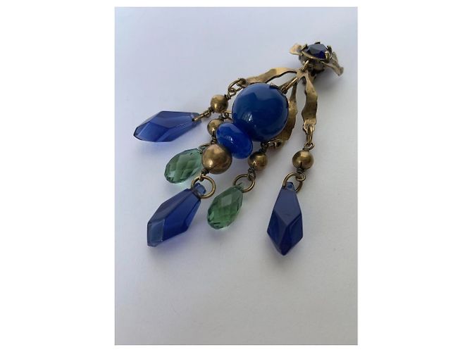 Orecchino Gucci Mono blu scuro metallo - vista 3