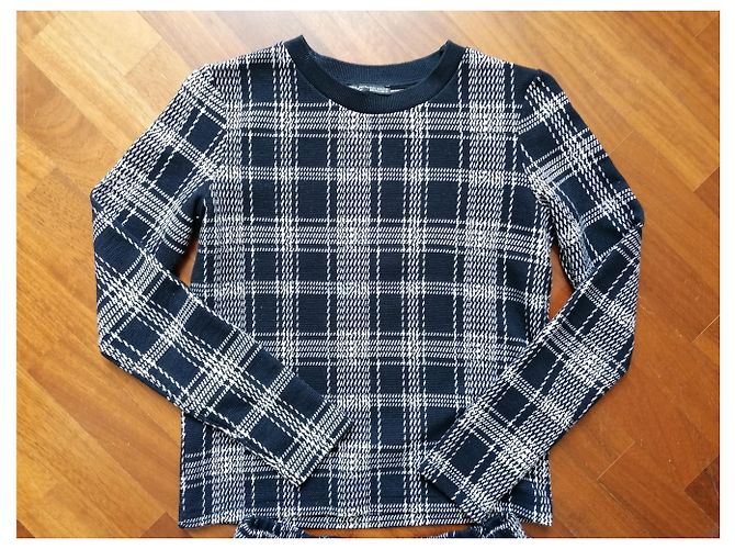 Conjunto Zara Azul de Blusa e Calça Larga Reta - vista 5
