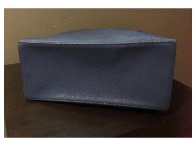 Borsa Séquoia blu in tessuto e similpelle - vista 3