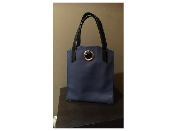 Borsa Séquoia blu in tessuto e similpelle - vista 6