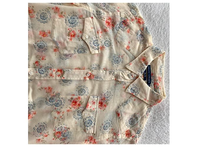 Ralph Lauren Camisa de gasa de algodón floral Beige - vista 5