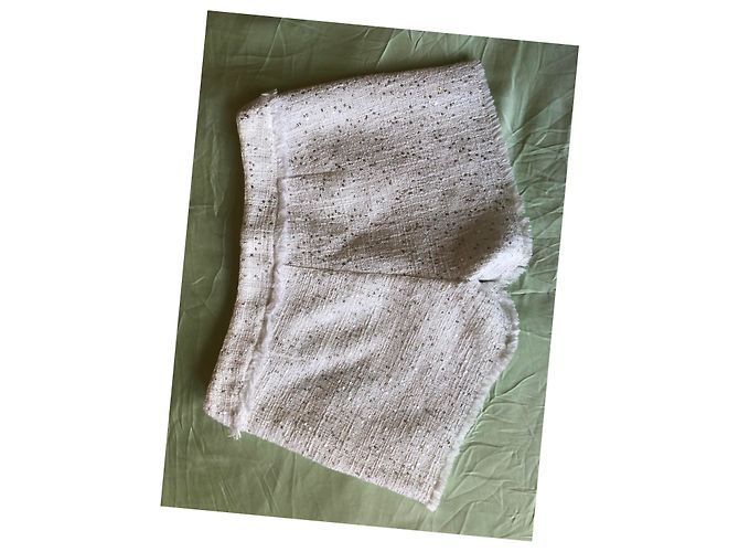Short Liu.Jo in tweed e perline bianchi Bianco - vista 2