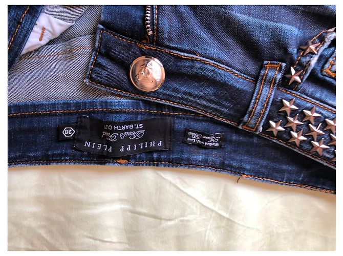 Philipp Plein Short Jeans Dunkelblau Baumwolle - Ansicht 3