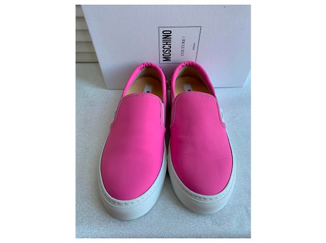 Espadrillas Moschino in pelle rosa - vista 2