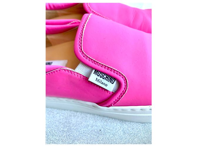Espadrillas Moschino in pelle rosa - vista 3