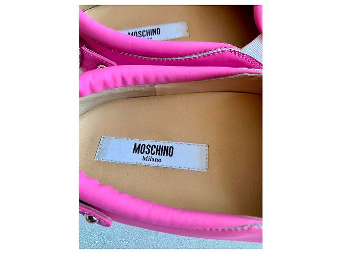 Espadrillas Moschino in pelle rosa - vista 4