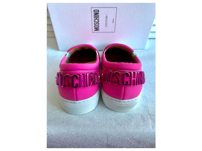 Espadrillas Moschino in pelle rosa - vista 5