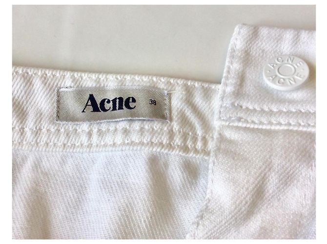 Acne weißer Denim Minirock - Ansicht 2