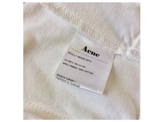 Acne weißer Denim Minirock - Ansicht 3
