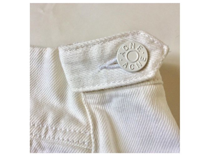 Acne weißer Denim Minirock - Ansicht 4