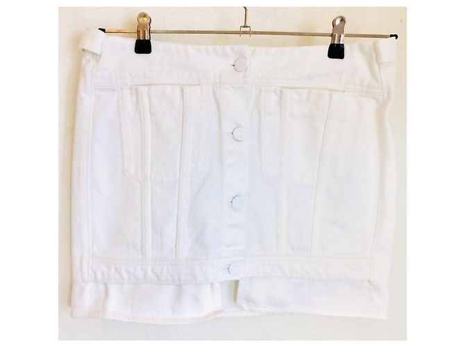 Acne weißer Denim Minirock - Ansicht 5