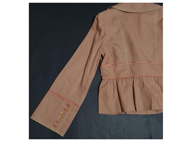 Autre Marque Blazer Cynthia Steffe Rosa Algodón Lino XL - vista 4