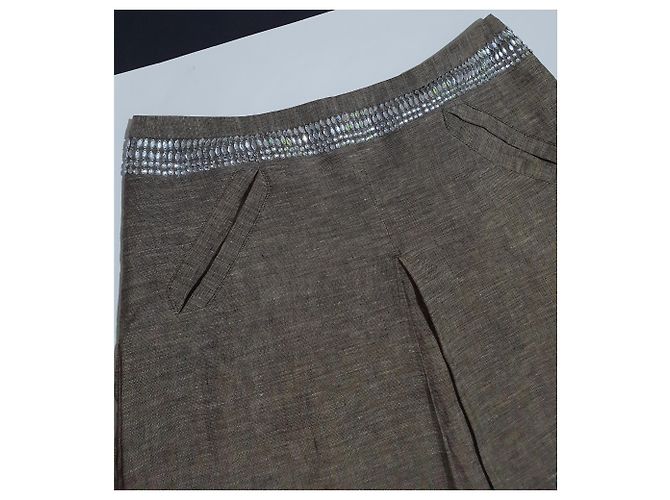By Malene Birger Leinenrock mit Plissee Mehrfarben - Ansicht 2
