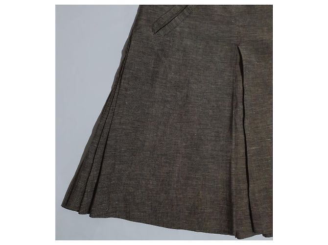 By Malene Birger Leinenrock mit Plissee Mehrfarben - Ansicht 3