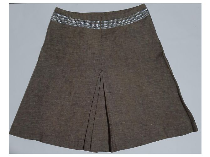 By Malene Birger Leinenrock mit Plissee Mehrfarben - Ansicht 4